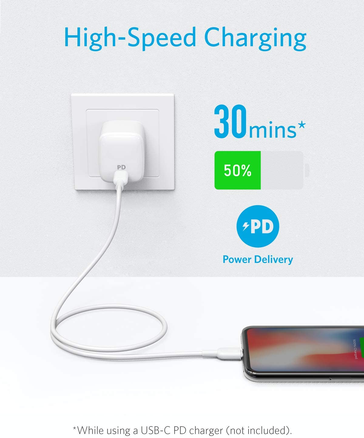 Anker 321 USB-C to Lightning Cable (6 ft, 2-Pack) image 1