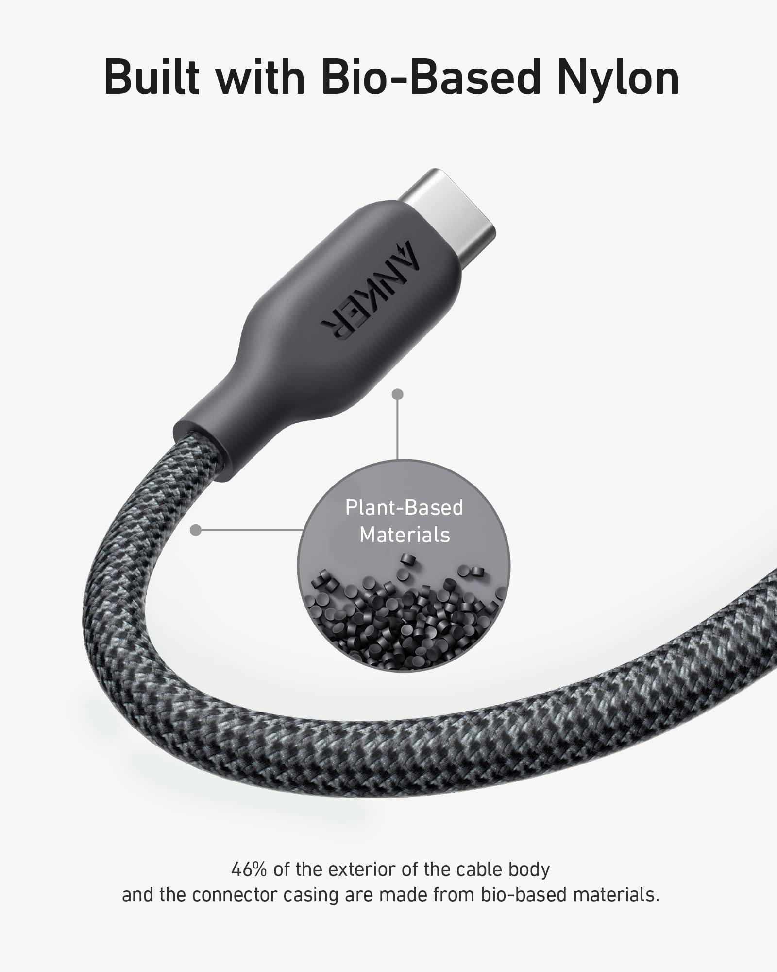 Anker 541 USB-C to Lightning Cable (Bio-Nylon, 10 ft) image 2