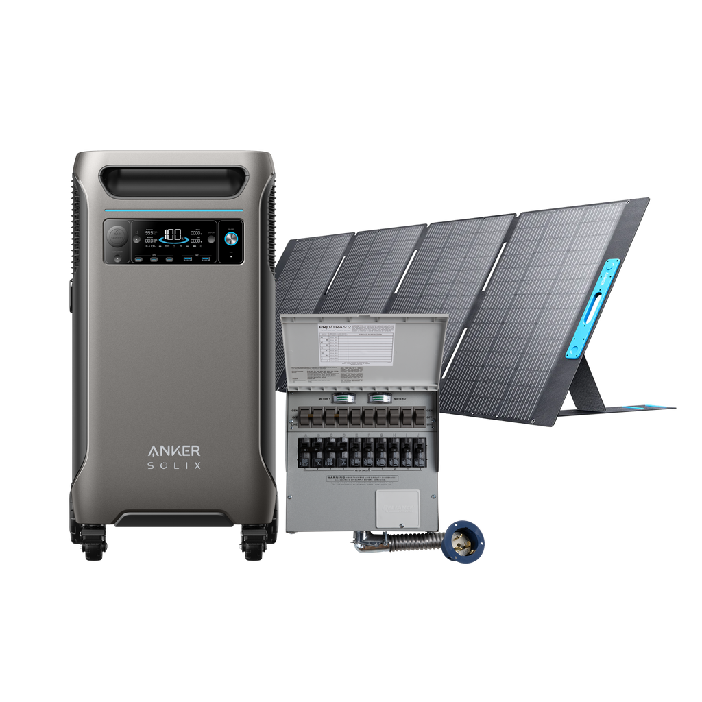 Anker SOLIX F3800 + Home Backup Kit (Transfer Switch + Cable) + 400W Solar Panel image 0