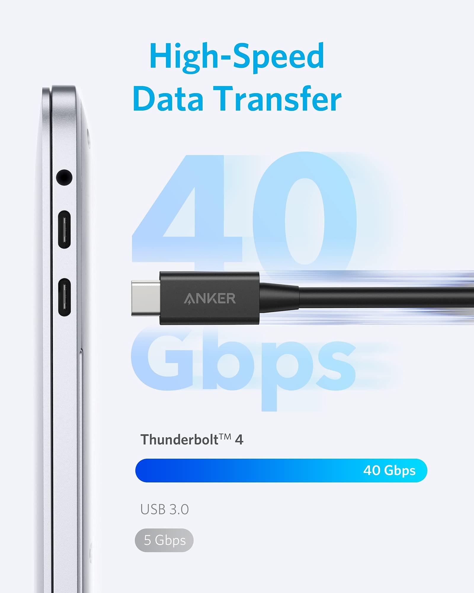 Anker USB-C to USB-C Thunderbolt 4 100W Cable (2.3 ft) image 5