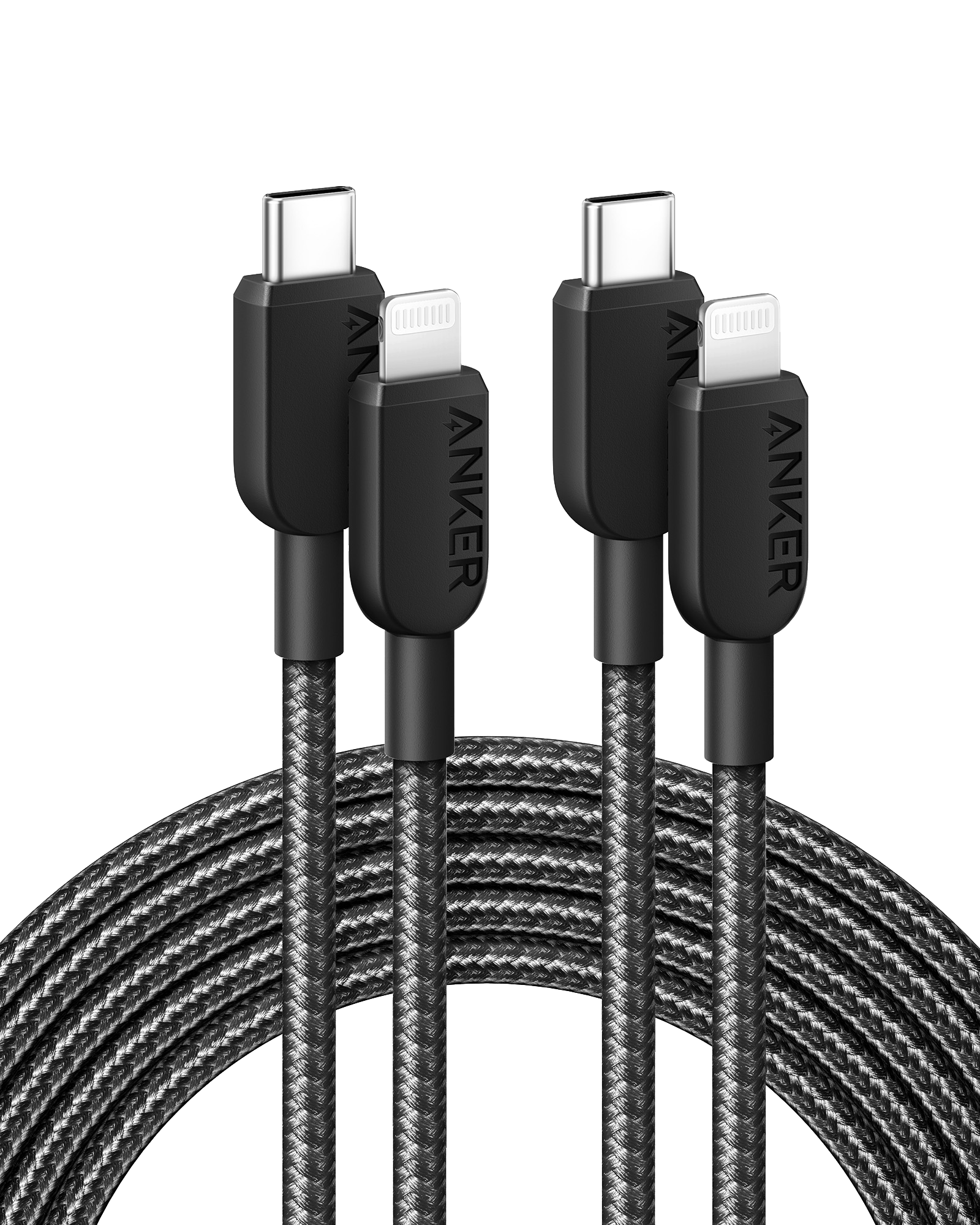 Anker 310 USB-C to Lightning Cable (10  ft, 2-Pack) image 0