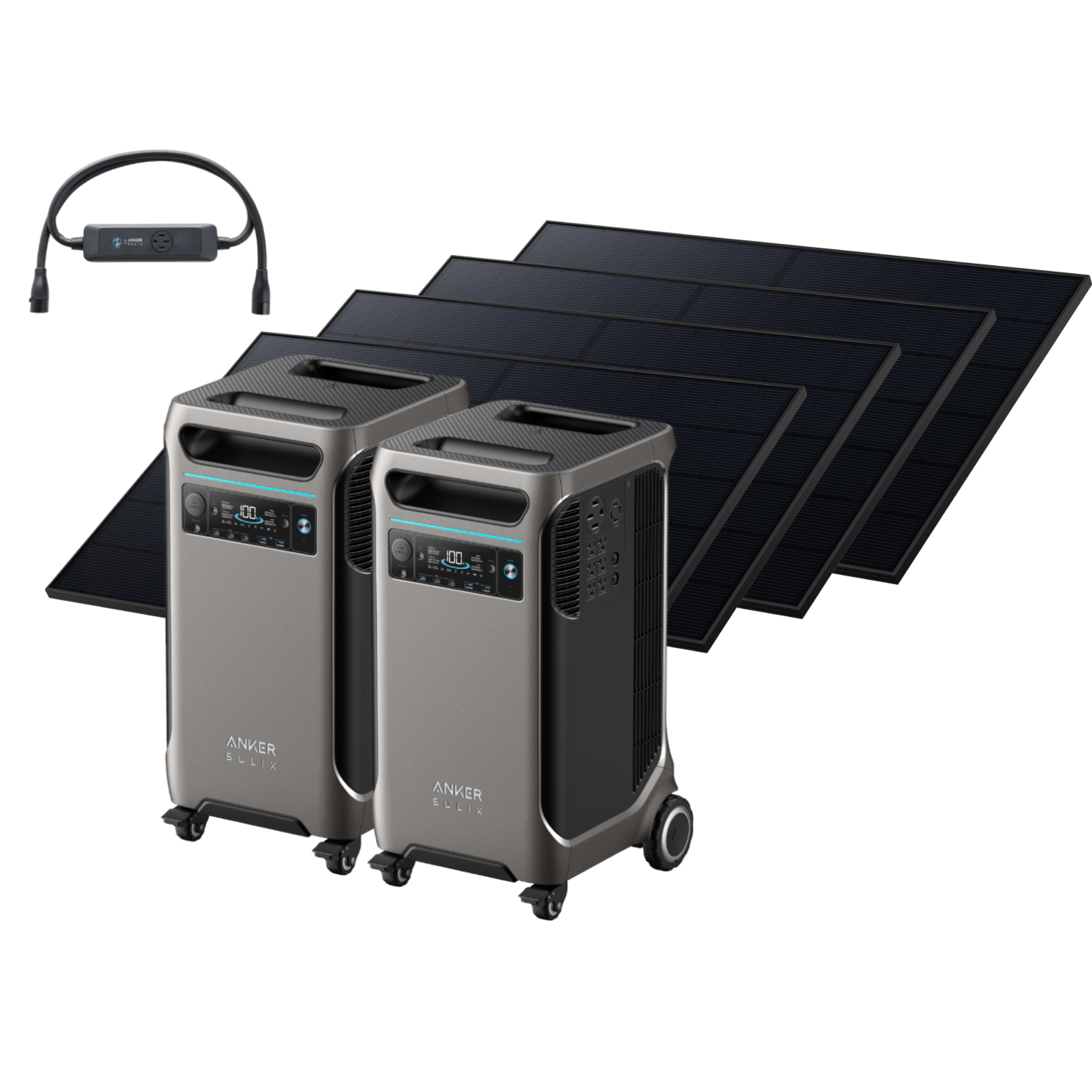 2Anker SOLIX F3800 + Double Power Hub + 4410W Rigid Solar Panel image 0
