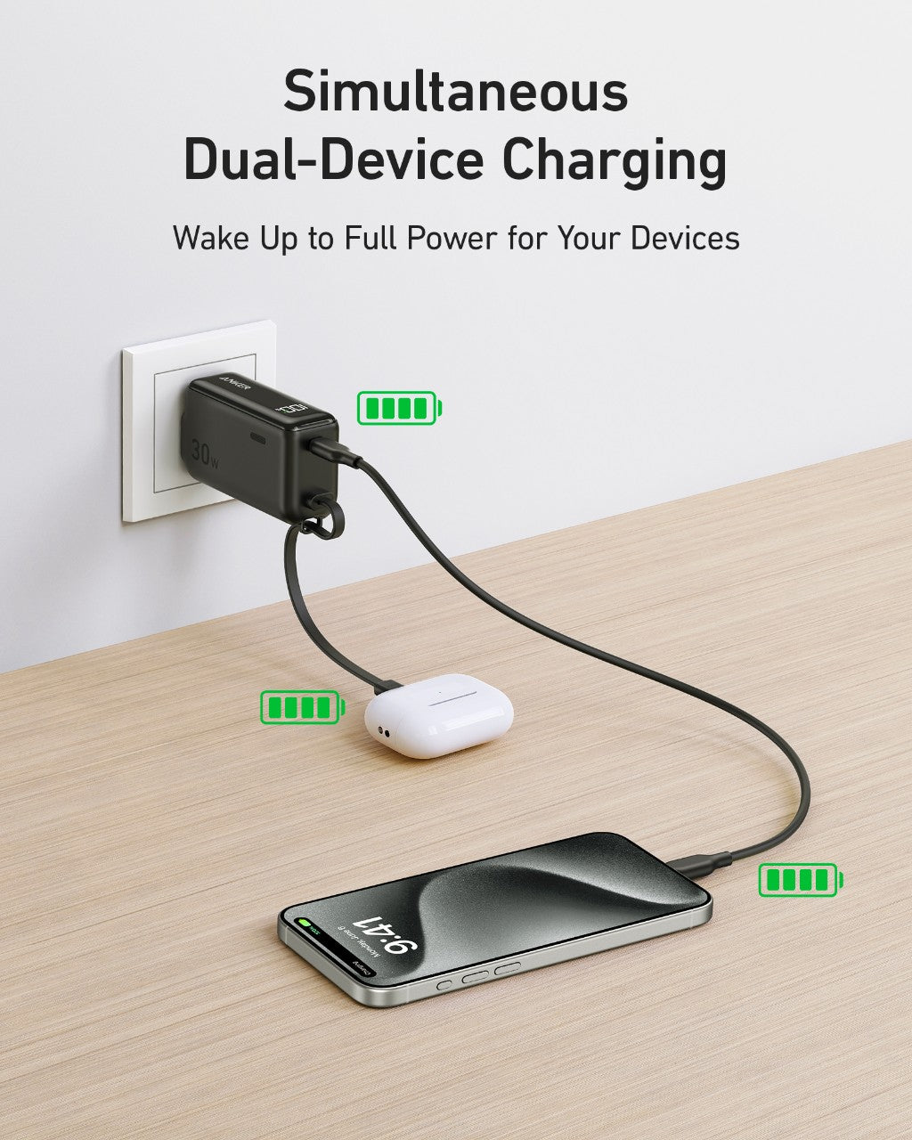 Anker Power Bank (30W, Fusion, Built-In USB-C Cable) image 4