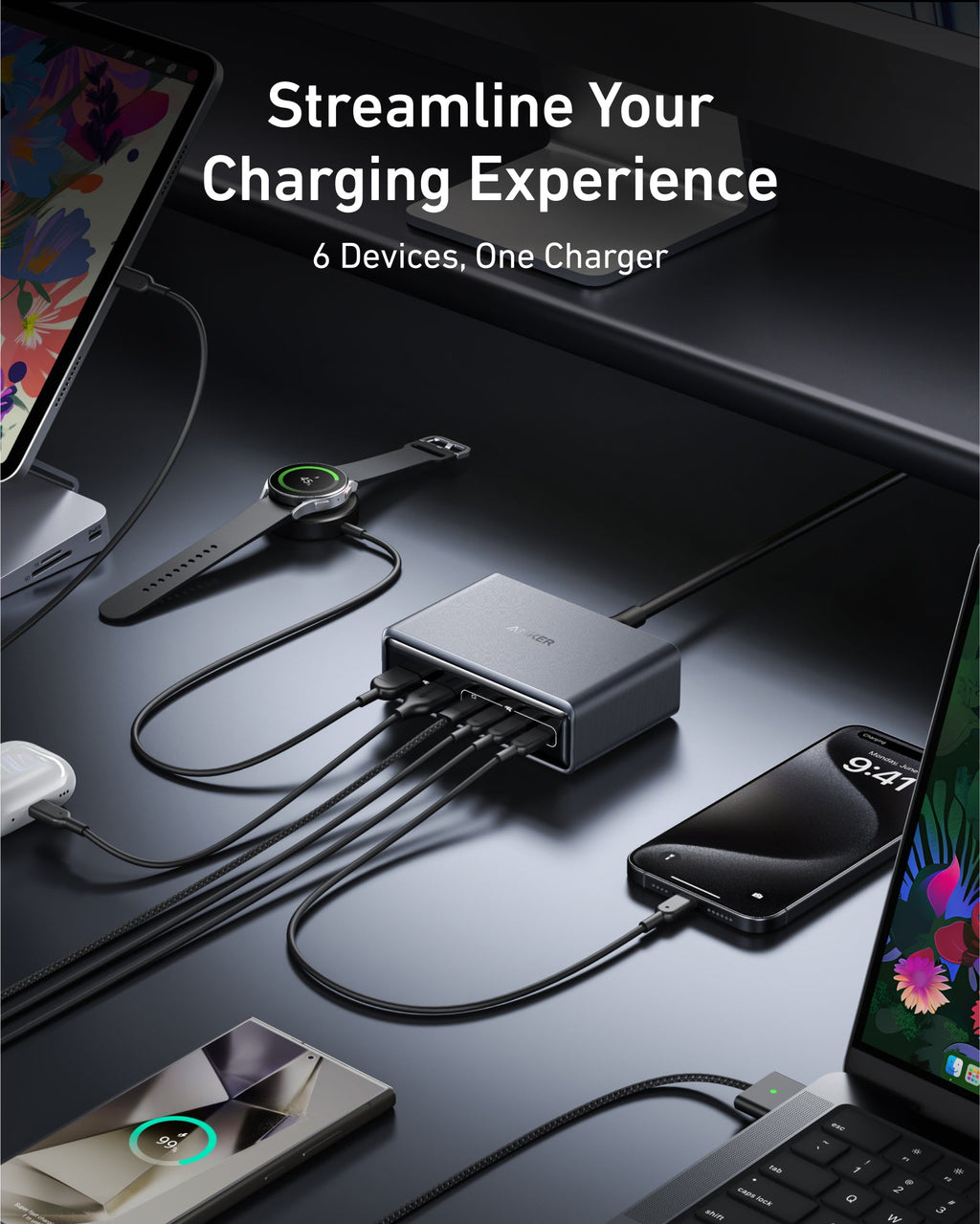 Anker Prime Charger (200W, 6 Ports, GaN) image 3
