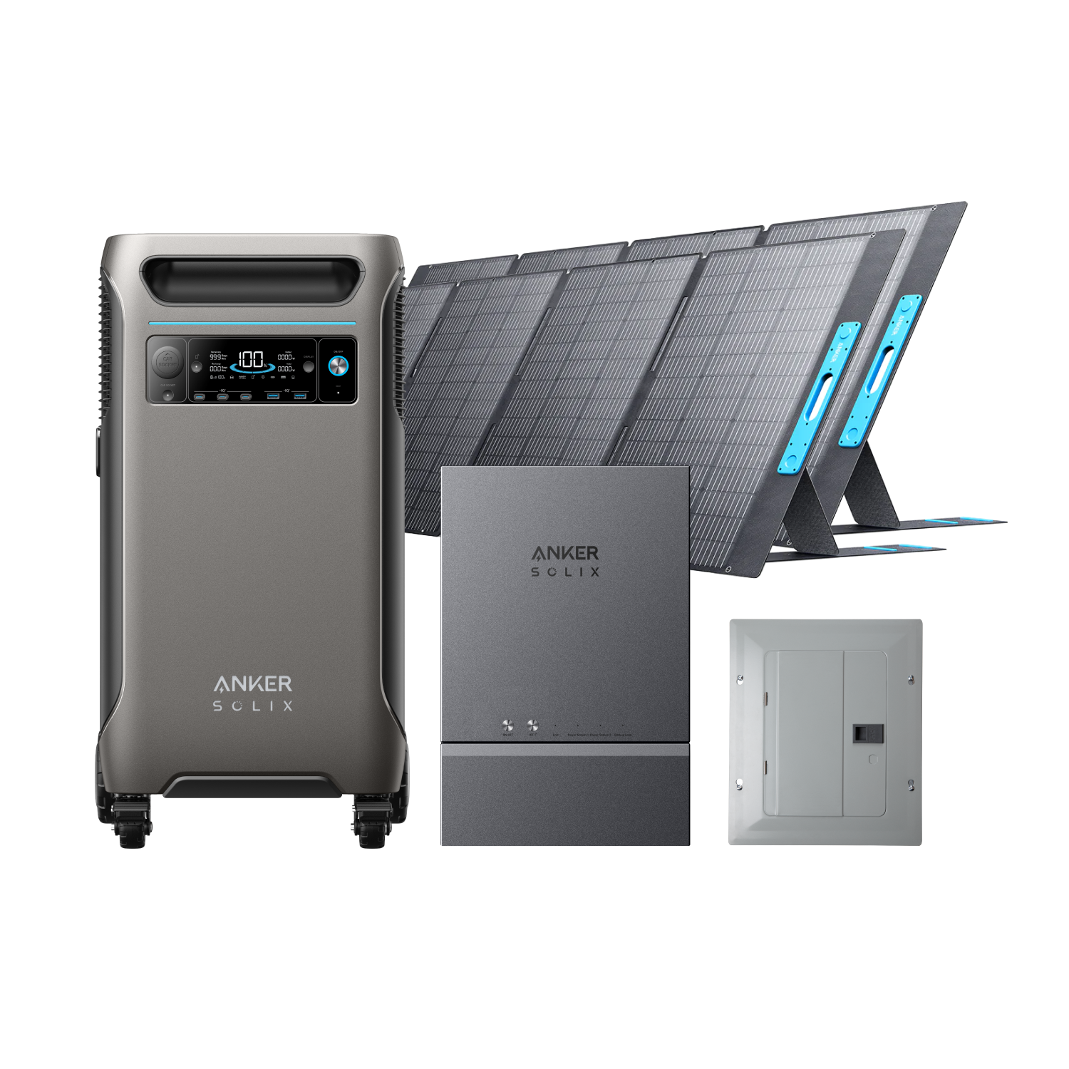 Anker SOLIX F3800 + Smart Home Power Kit + 2400W Solar Panel image 0