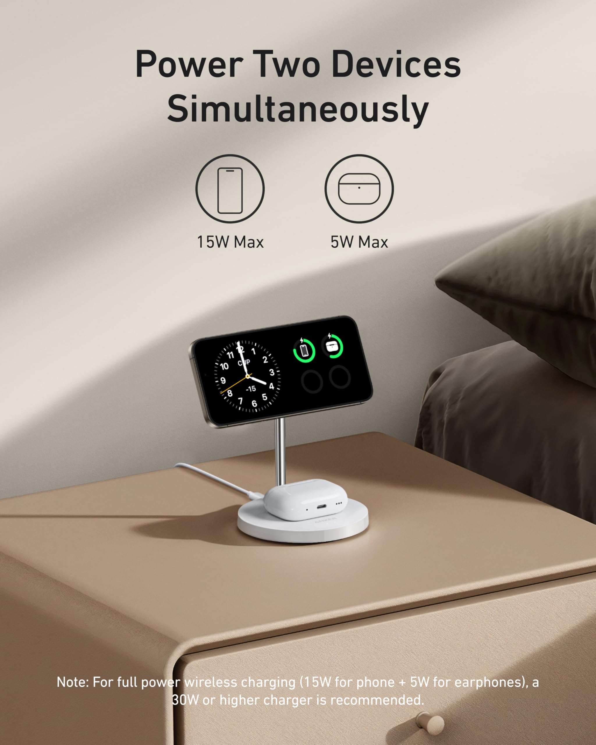 Anker MagGo Wireless Charger (2-in-1, Stand) image 1