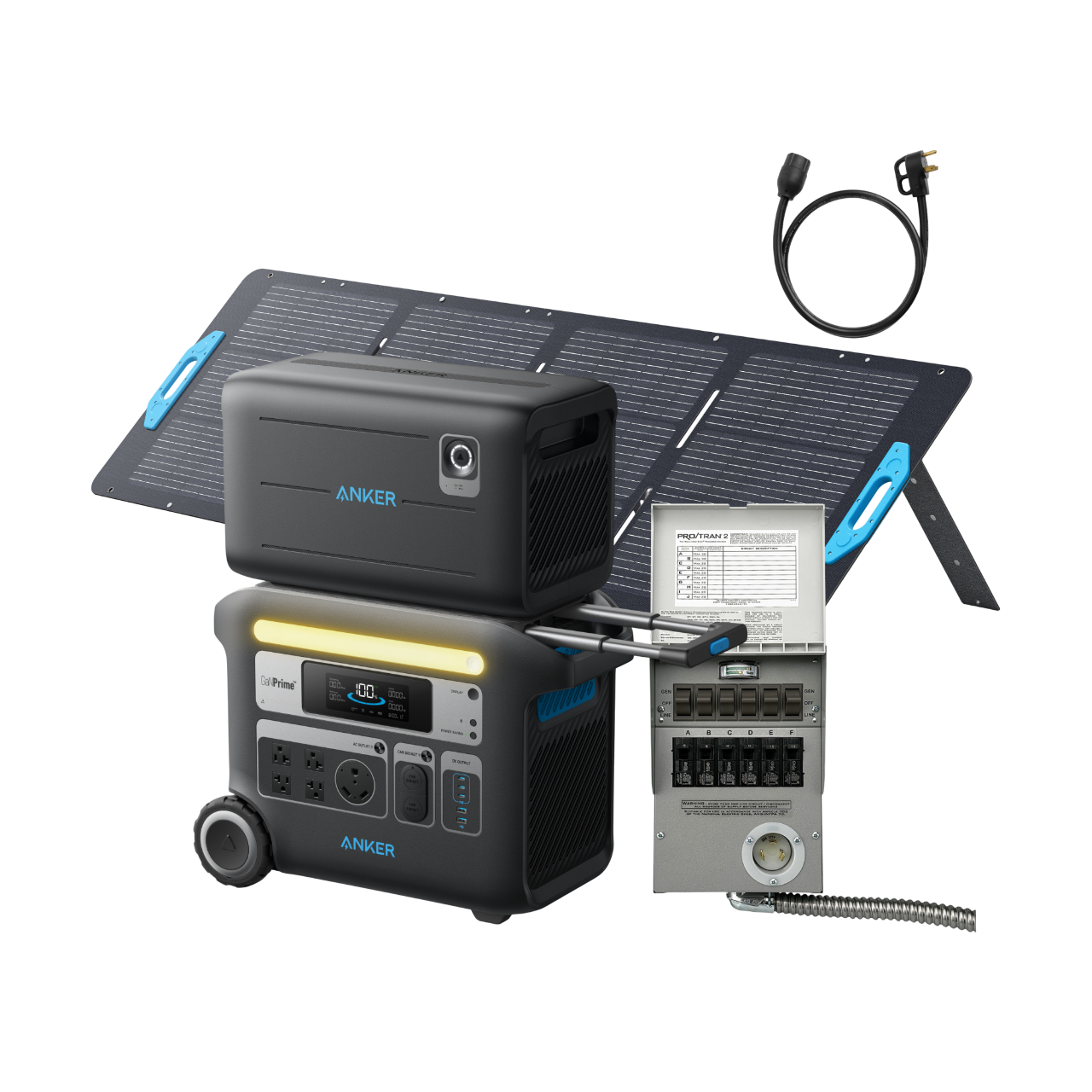 Anker SOLIX F2000 + BP2600 Expansion Battery + Home Backup Kit (Transfer Switch + Cable) image 3