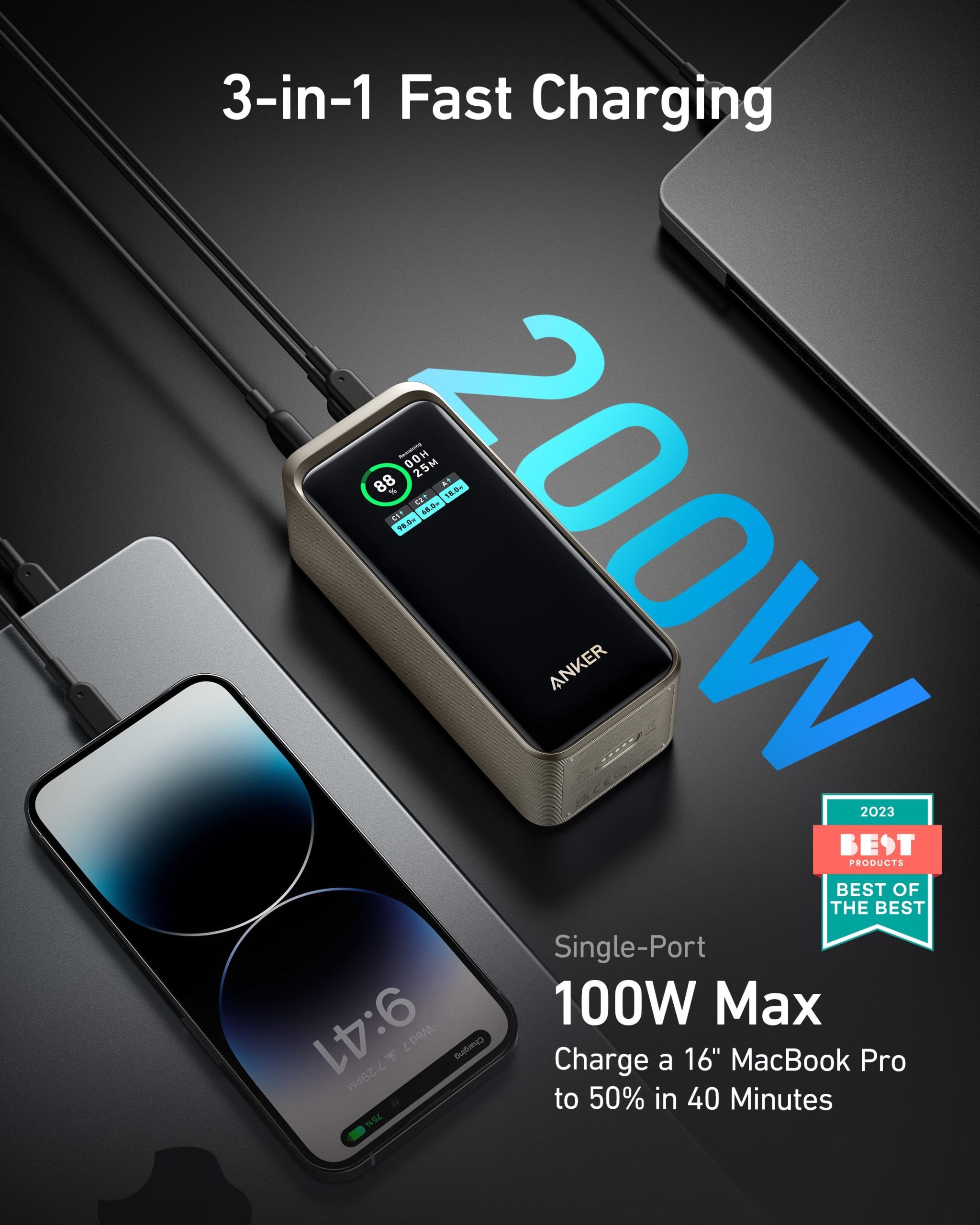 Anker Prime 20,000mAh Power Bank (200W) image 1