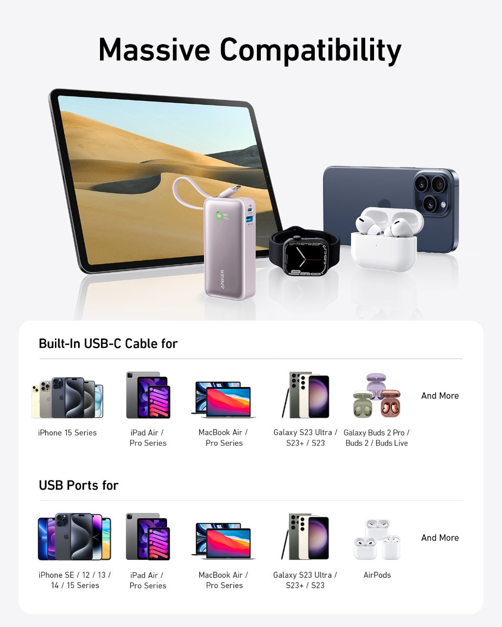 Anker Nano Power Bank (30W, Built-In USB-C Cable) image 5