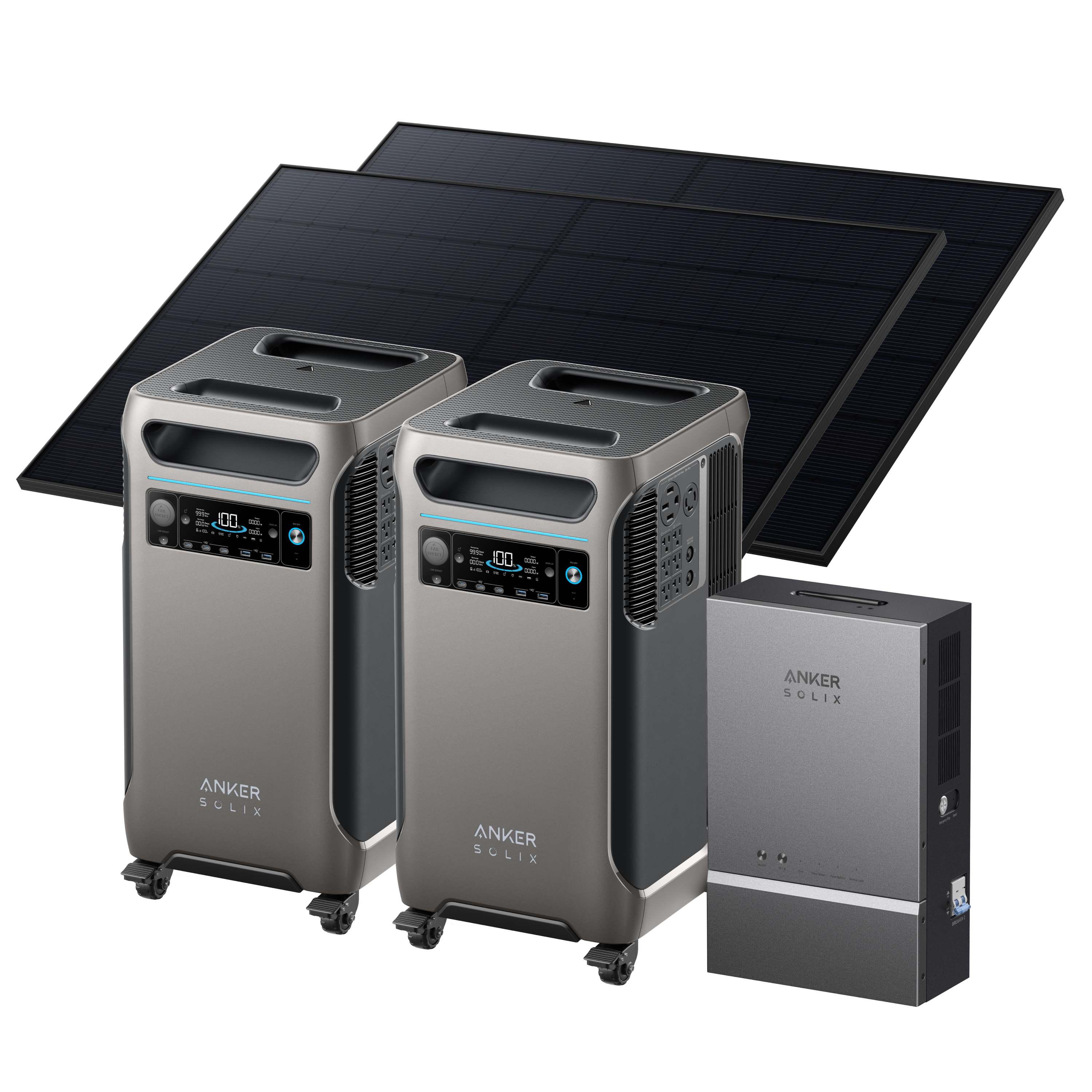 2Anker SOLIX F3800 (7.68kWh | 12kW) + Smart Home Power Kit + 2410W Rigid Solar Panels image 0