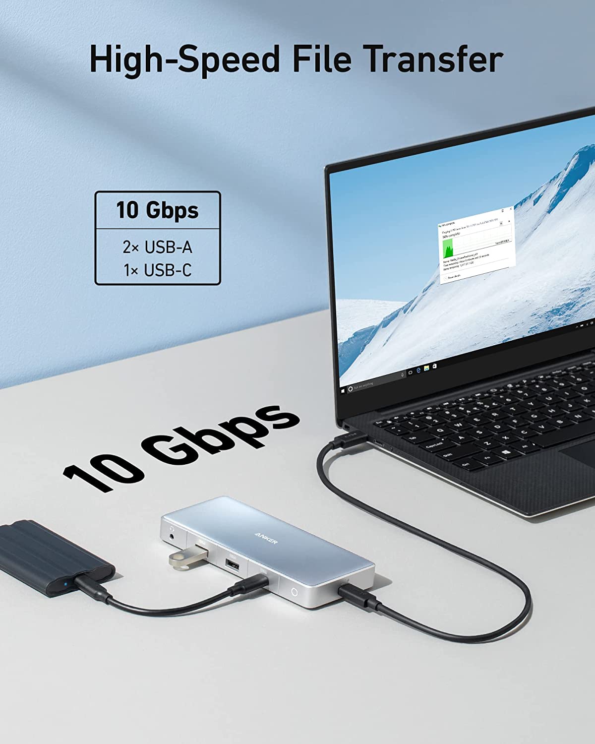 Anker 575 USB-C Hub (12-in-1, Dual HDMI, DP) image 3