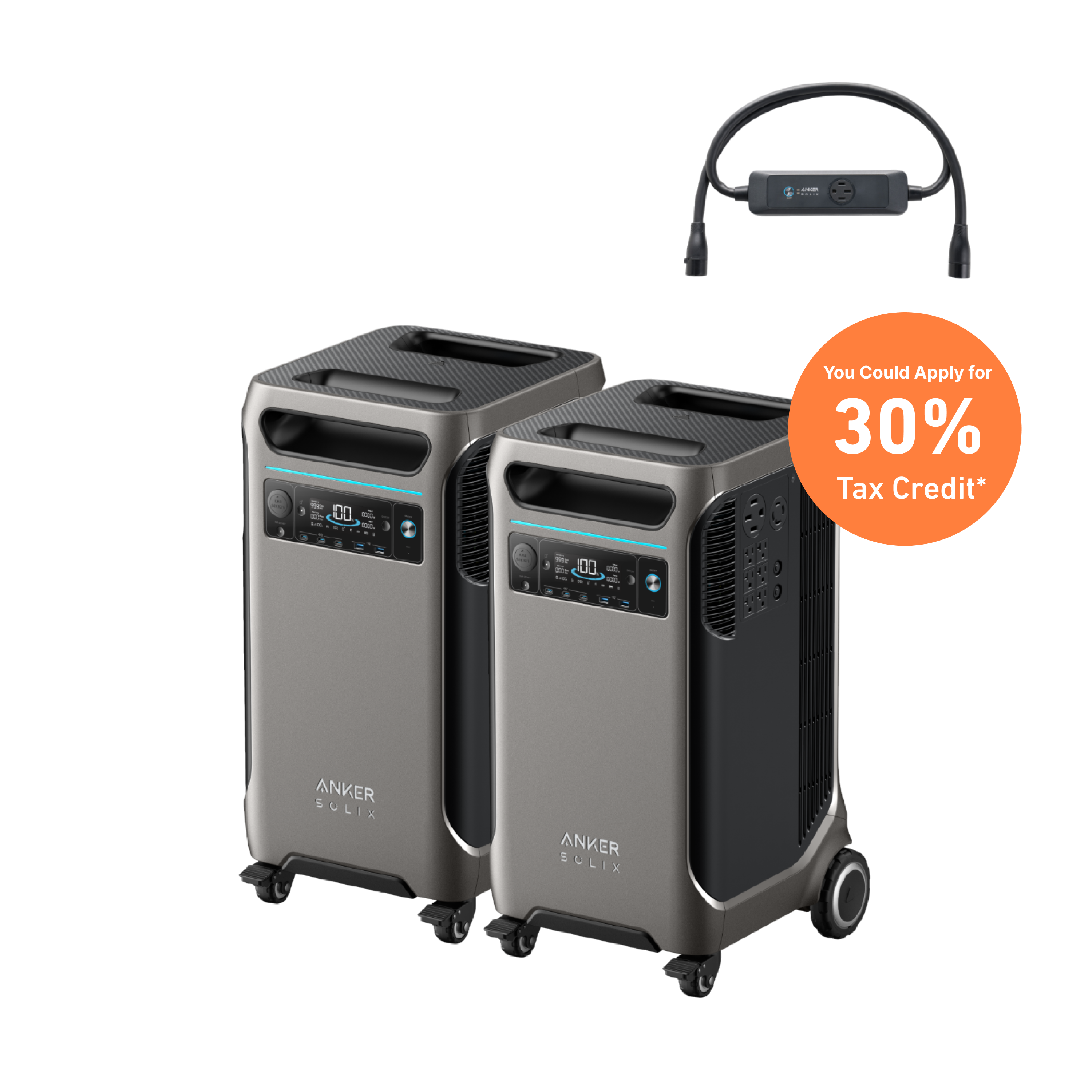 2Anker SOLIX F3800 + Double Power Hub + 2 400W Solar Panel image 2