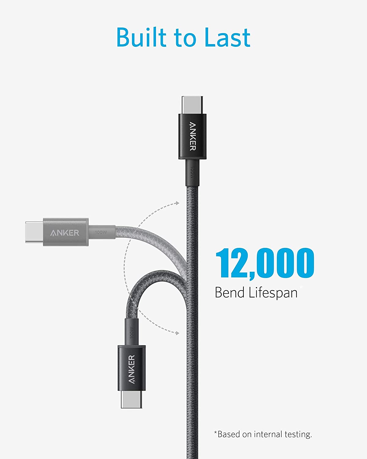 New Nylon USB-C to USB-C 100W Cable (10 ft) image 4
