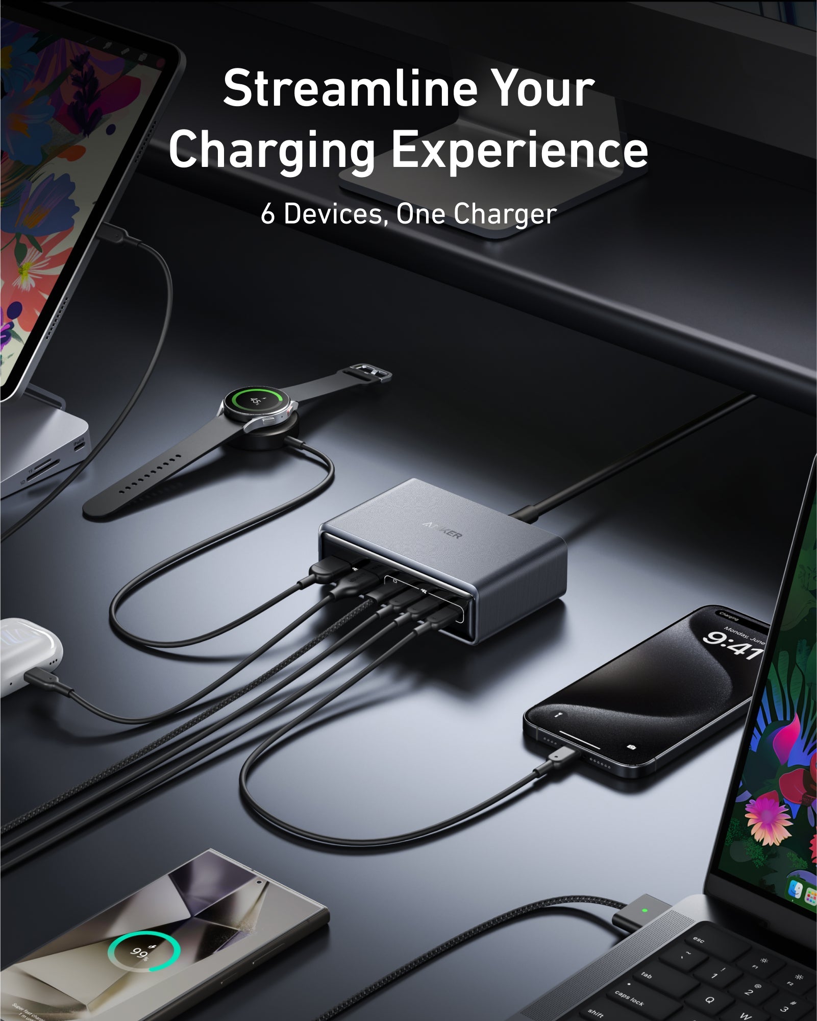 Anker Prime Charger (200W, 6 Ports, GaN) image 3