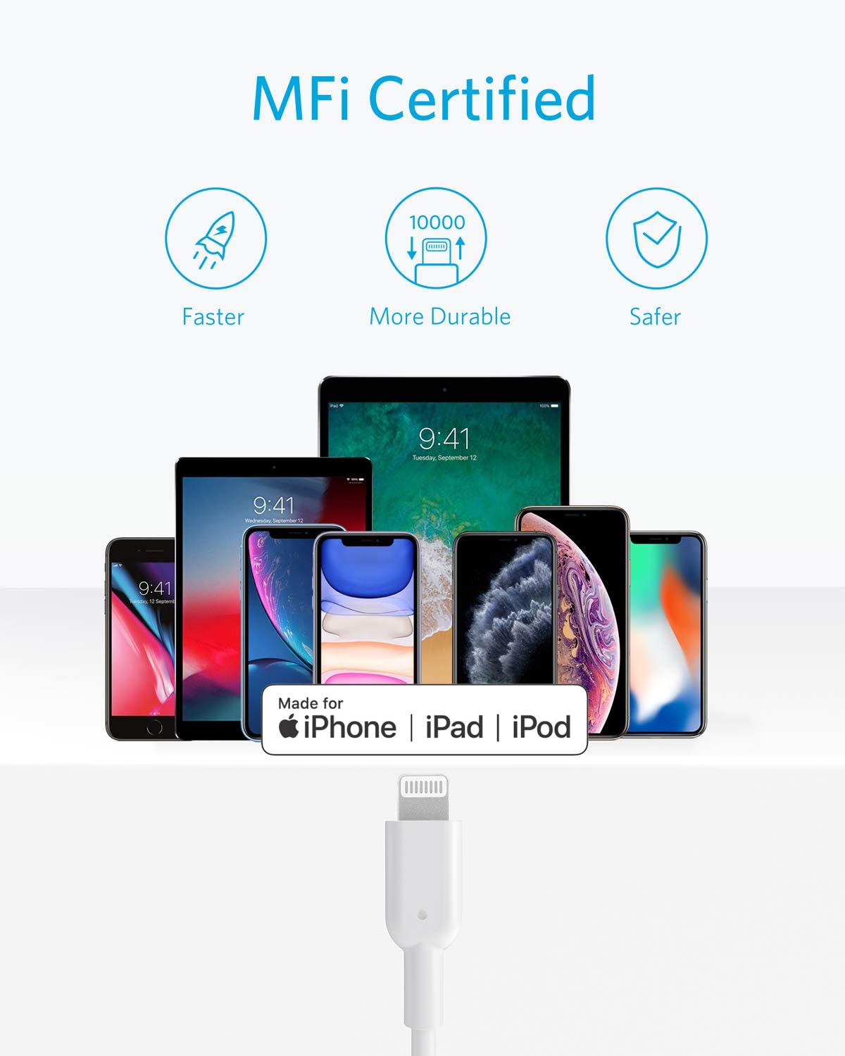 Anker 321 USB-C to Lightning Cable (6 ft, 2-Pack) image 3