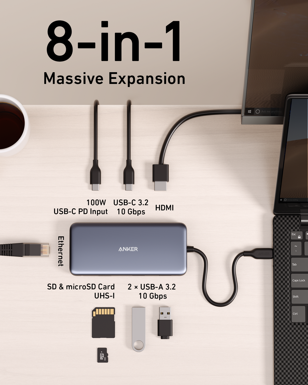 Anker 555 USB-C Hub (8-in-1) image 1