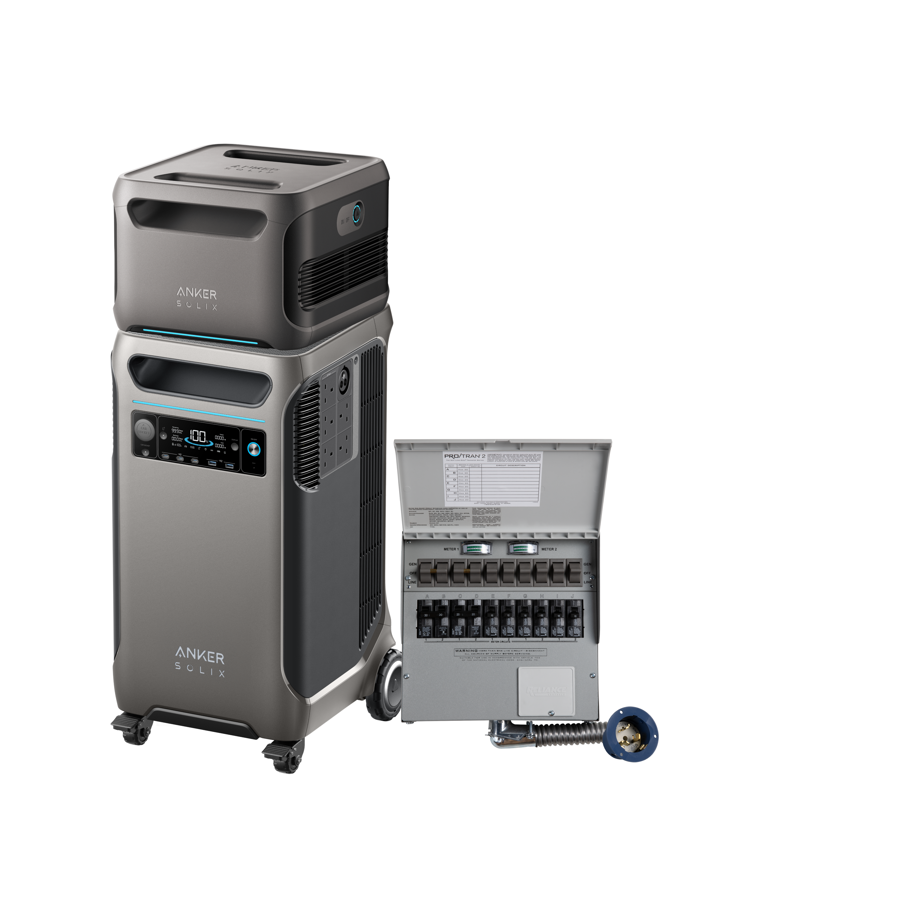 Anker SOLIX F3800 + Expansion Battery + Home Backup Kit (Transfer Switch + Cable) image 0