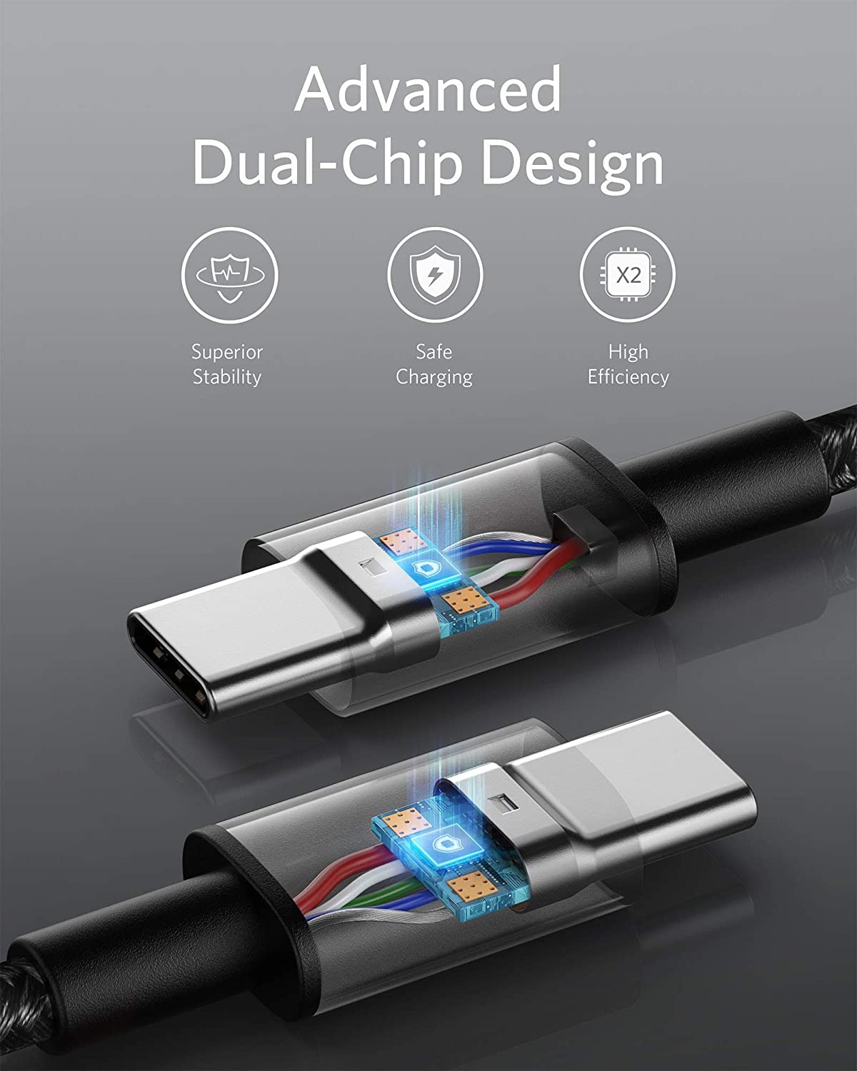 New Nylon USB-C to USB-C 100W Cable (10 ft) image 2
