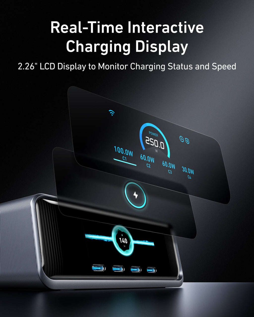 Anker Prime Charger (250W, 6 Ports, GaNPrime) image 3