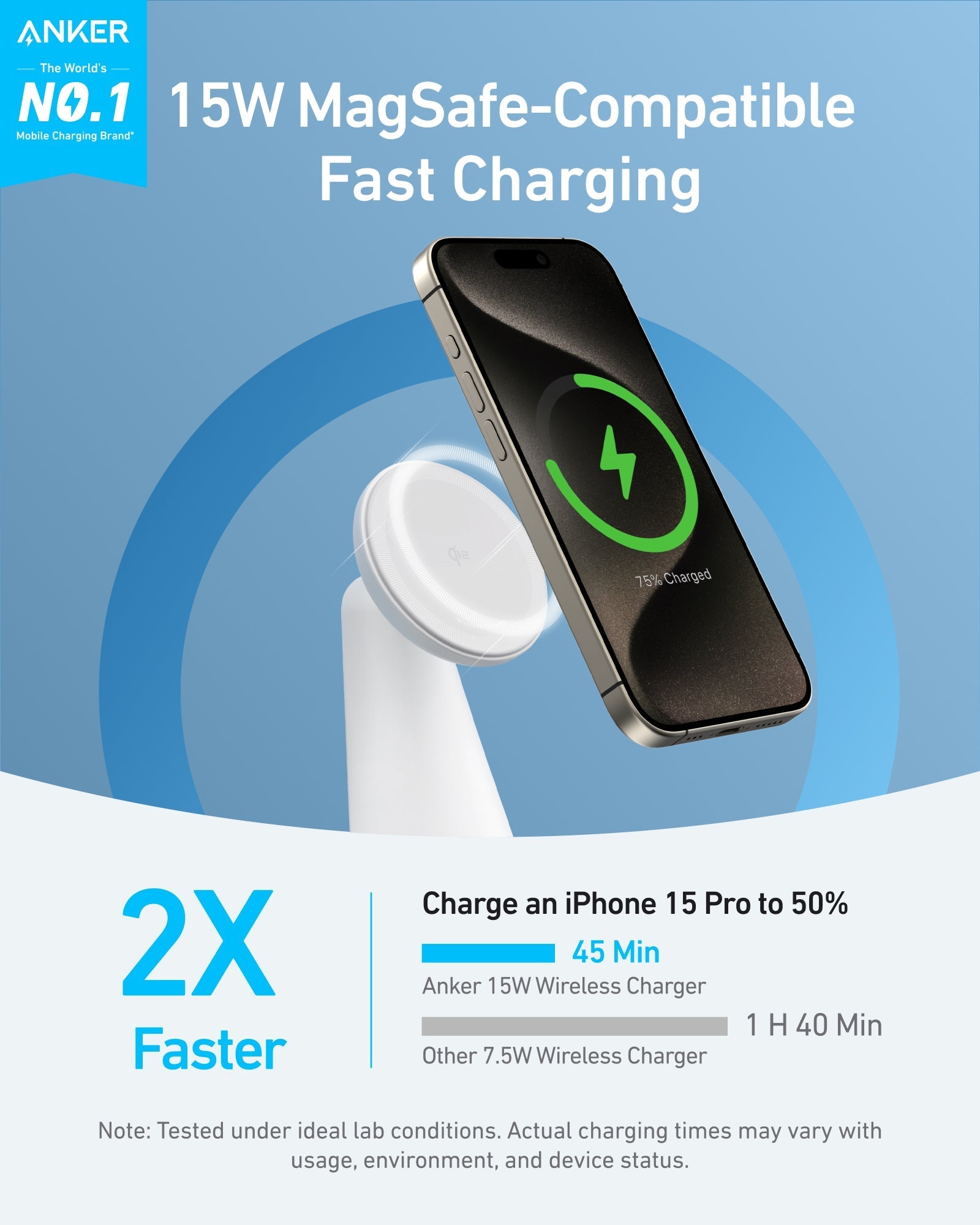 Anker MagGo Wireless Charger (2-in-1, Dock Stand) image 2