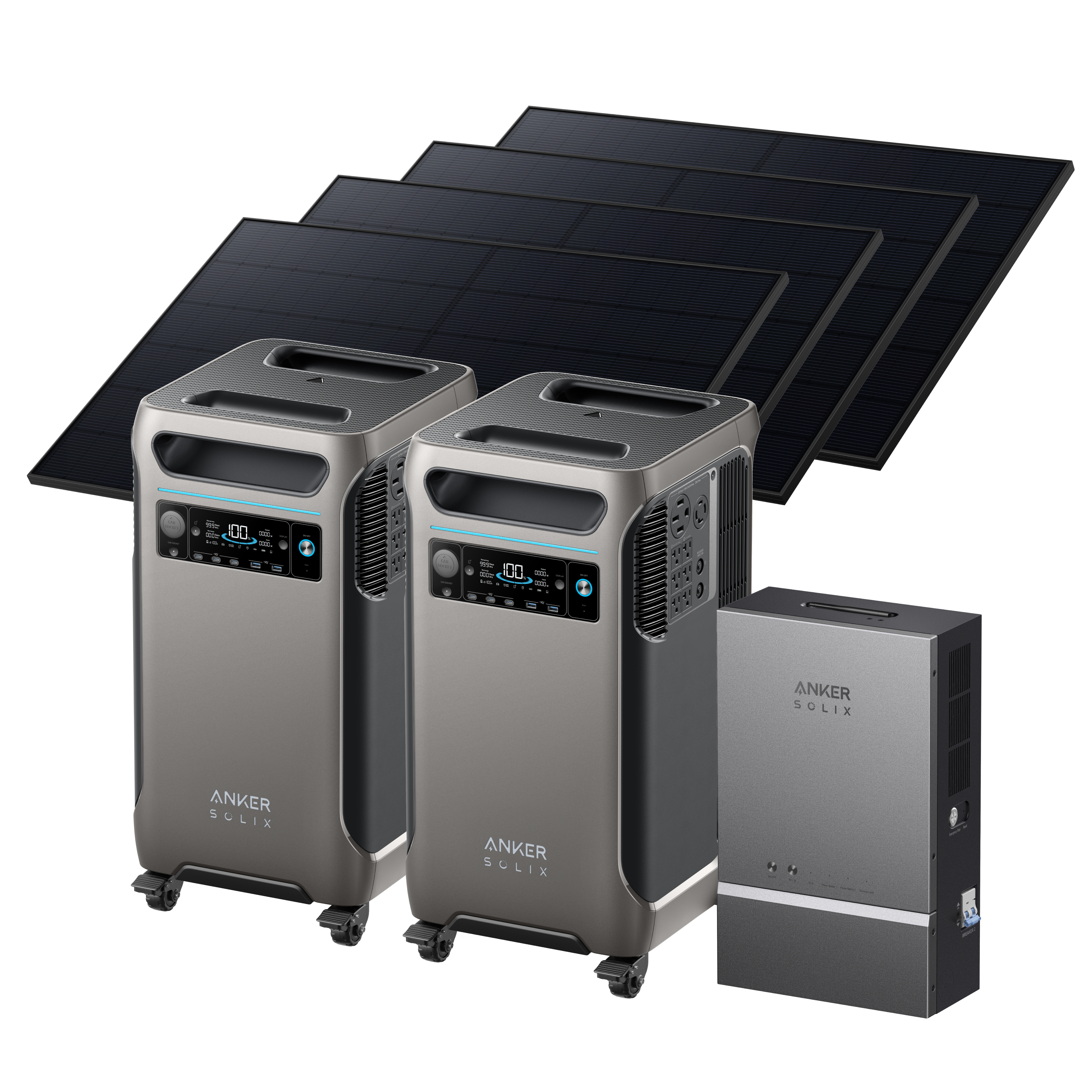 2Anker SOLIX F3800 (7.68kWh | 12kW) + Smart Home Power Kit + 4410W Rigid Solar Panels image 0