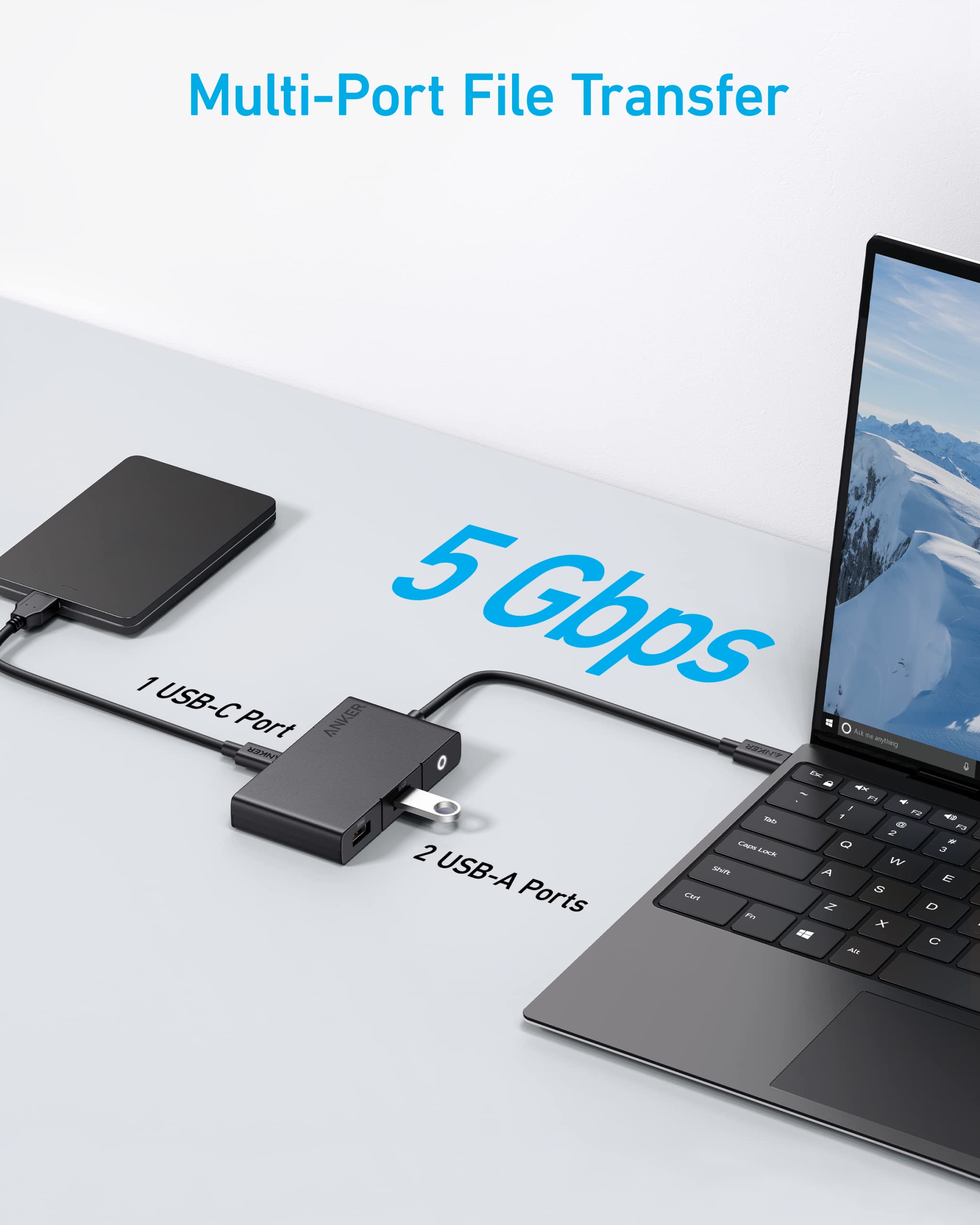 Anker 332 USB-C Hub (5-in-1, 4K HDMI) image 2