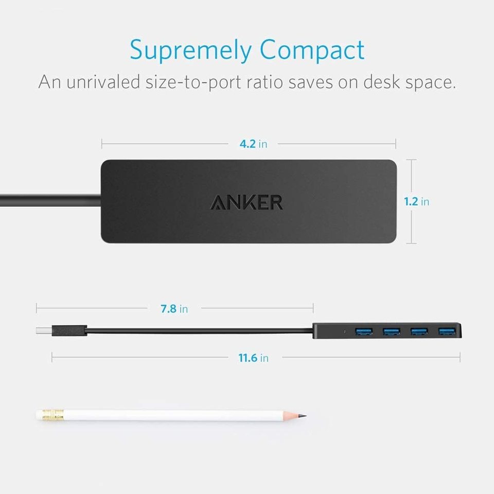 Anker Ultra Slim 4-Port USB 3.0 Data Hub image 5