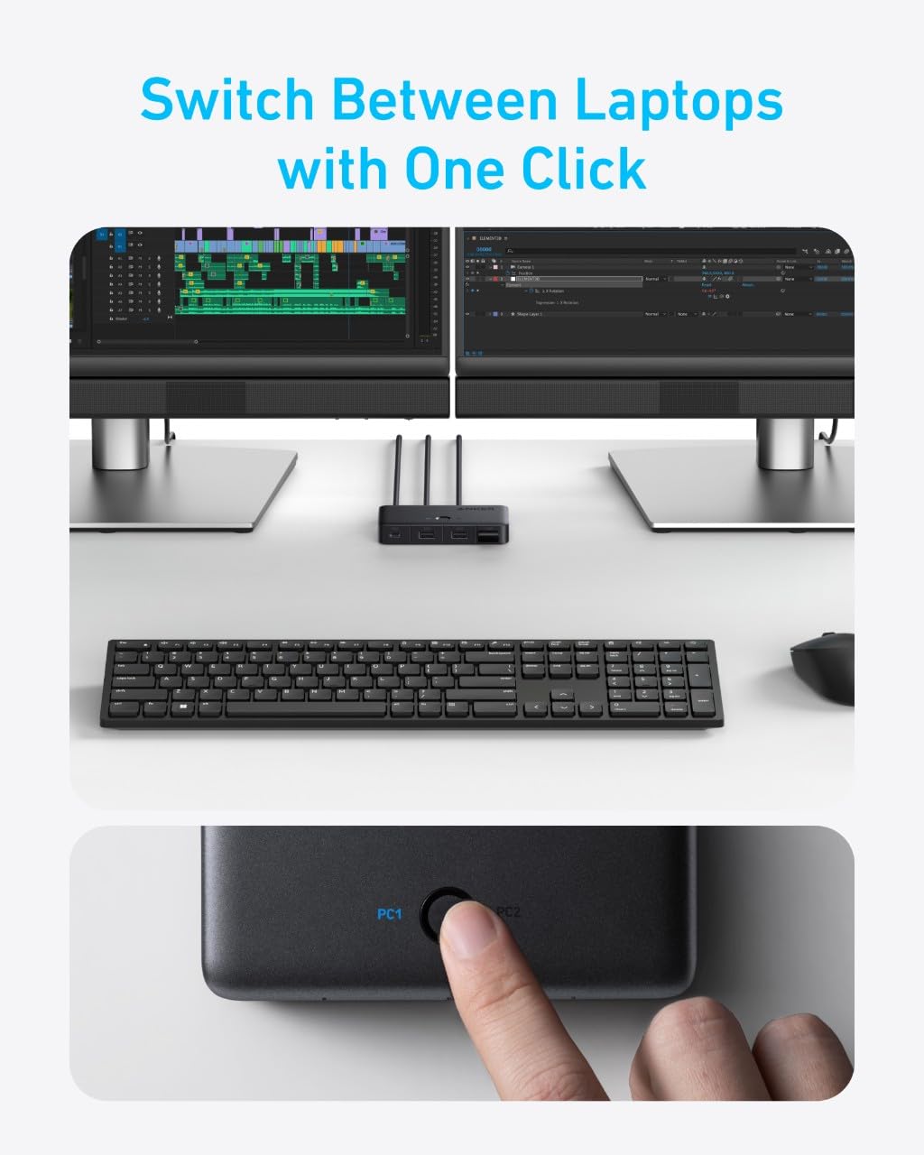 Anker USB 3.0 Switch (5Gbps, For Desktop and Laptop) image 2